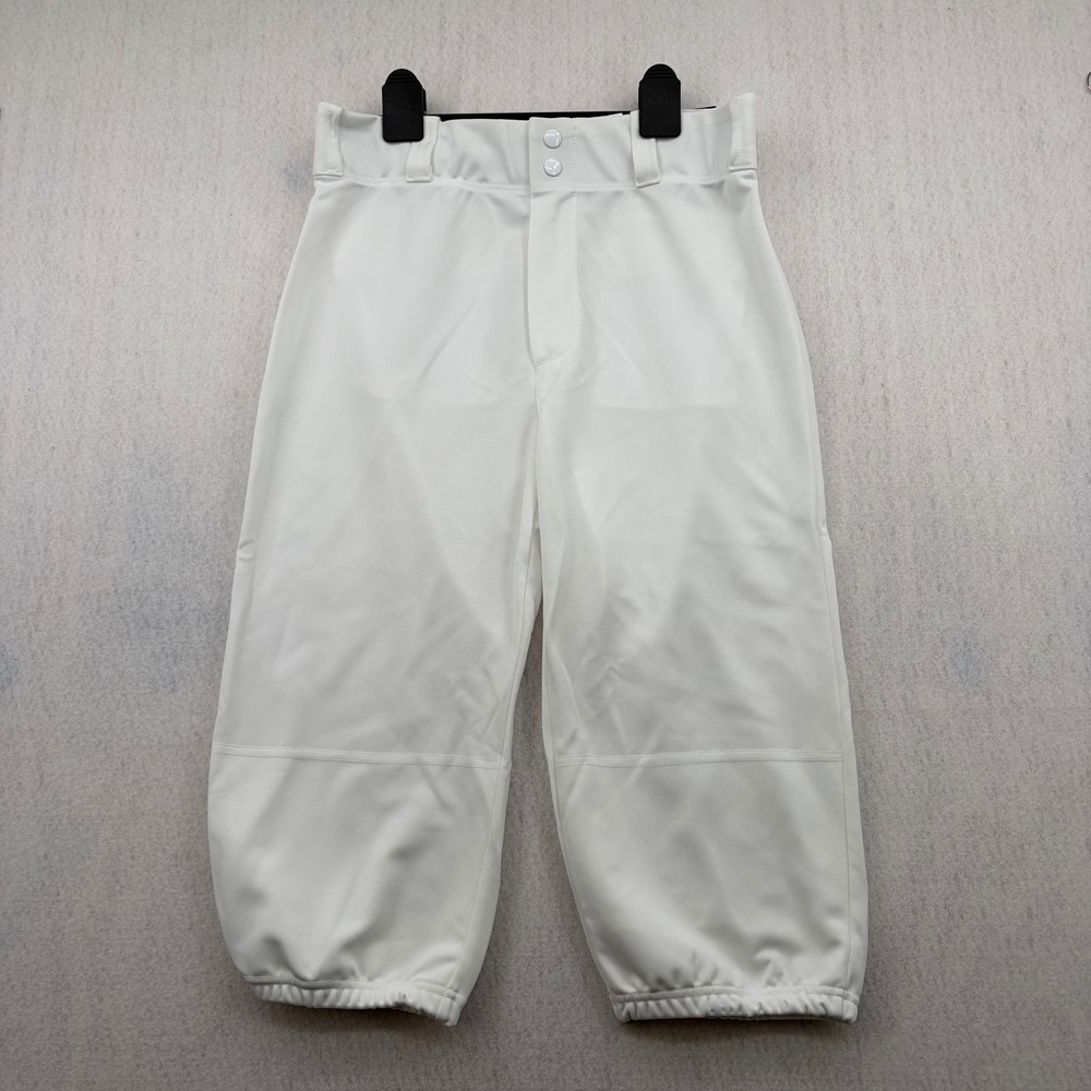 Alleson Athletic Mens White Baseball Knicker Pants Size L 605PKN Reinforced Knee